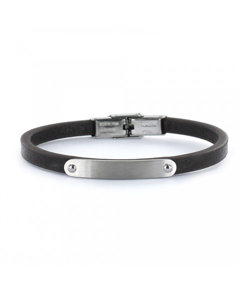 Pulsera de acero cuero...