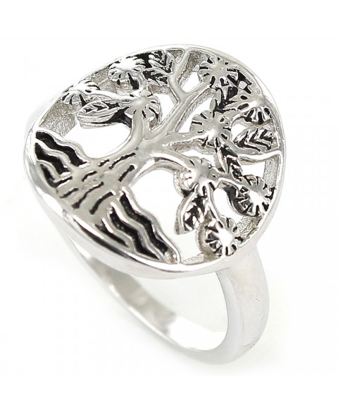 Anillo de plata rodiada...