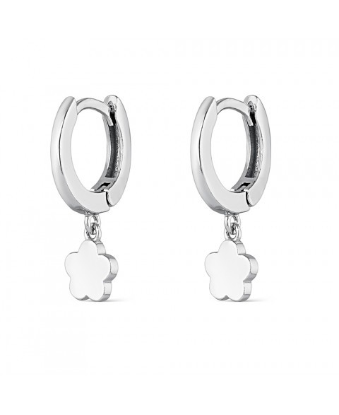 Pendientes Aro Flor Plata