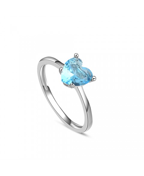 Anillo Corazón Aguamarina...