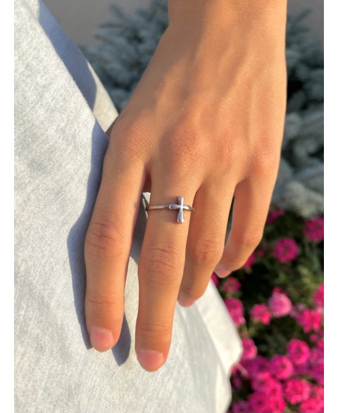 Anillo Cruz Plata