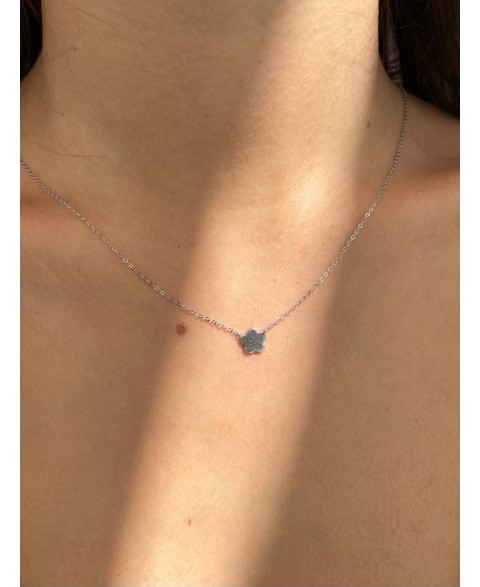 Collar flor Plata