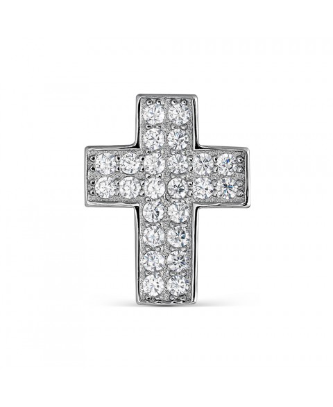 Colgante Cruz Glamour Plata