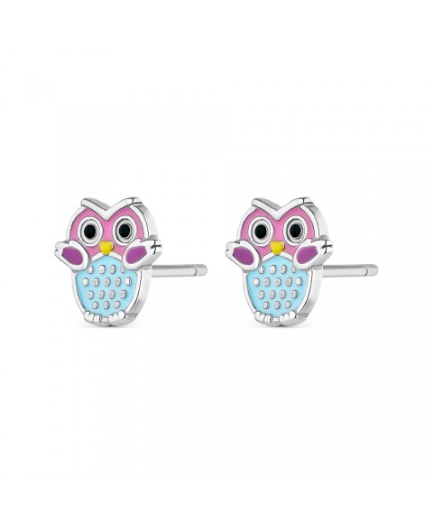 Pendientes Búho Niña Plata