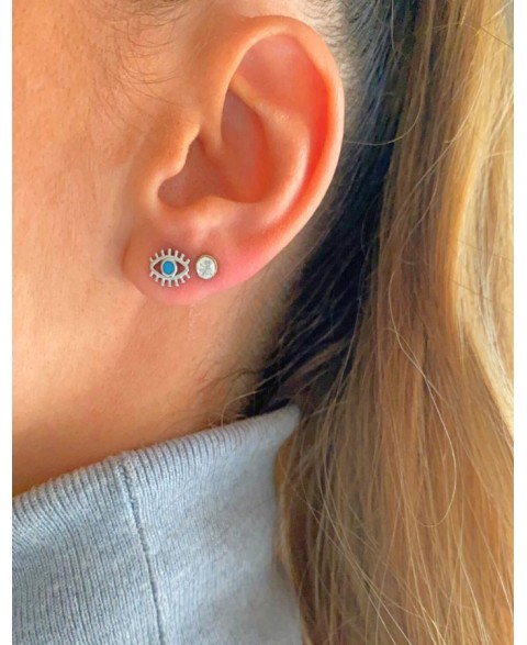 Pendientes Ojo con Turquesa...