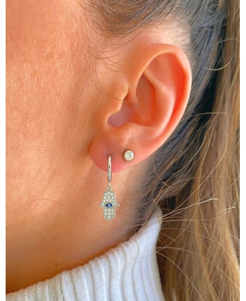 Pendientes Aro Hamsa y Ojo...