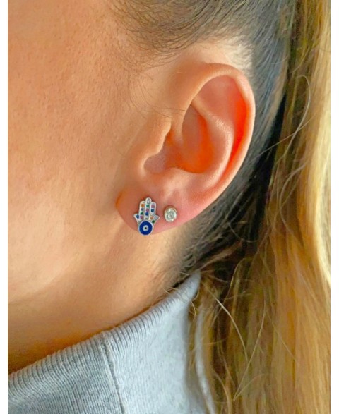 Pendientes Hamsa Multicolor...