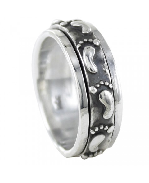 Anillo Antietré Huellas Plata