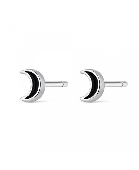 Pendientes Luna Mini Black...