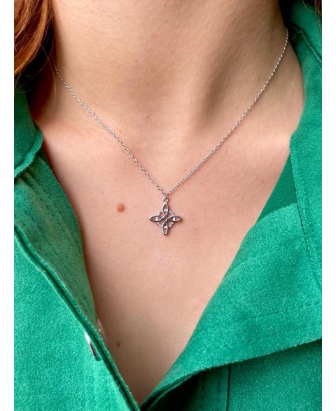 Collar Nudo de Bruja Plata 