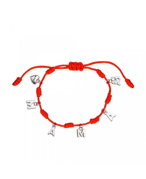Pulsera Siete Nudos Mamá Plata