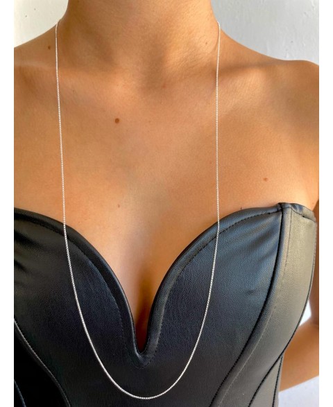 Cadena de plata rolo fino 80cm