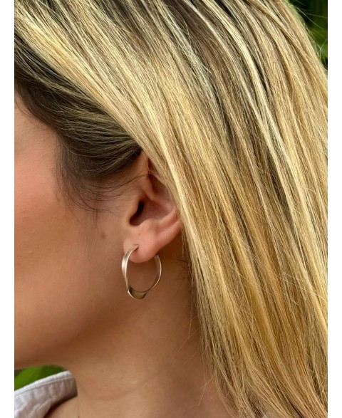 Pendientes Aro Plano Rizado...