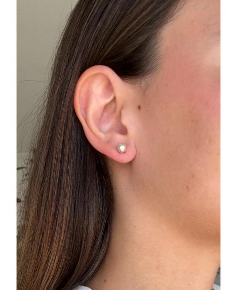 Pendientes de plata bola de...