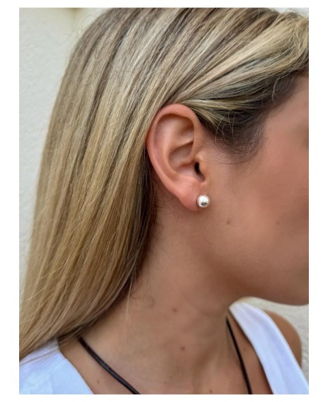 Pendientes de plata bola de...
