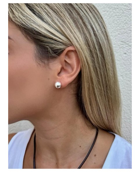 Pendientes de plata bola de...