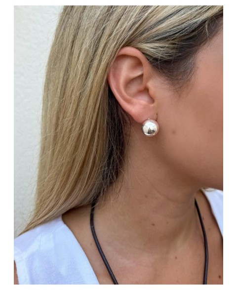 Pendientes de plata bola de...