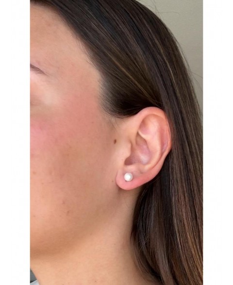Pendientes de plata perla 6...