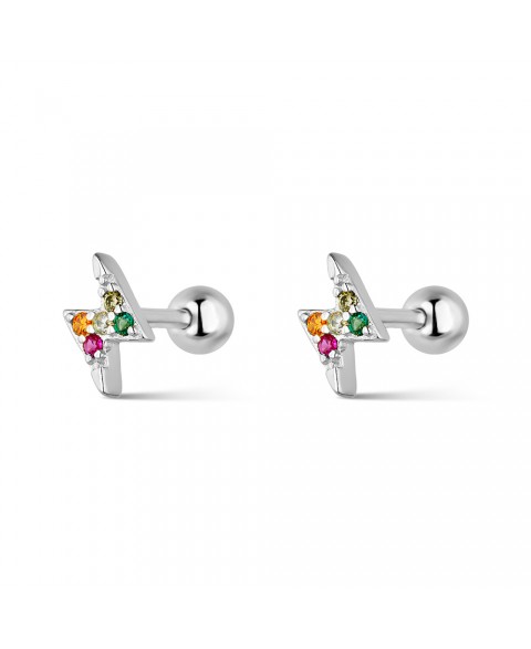 Piercings Rayo Colores Plata