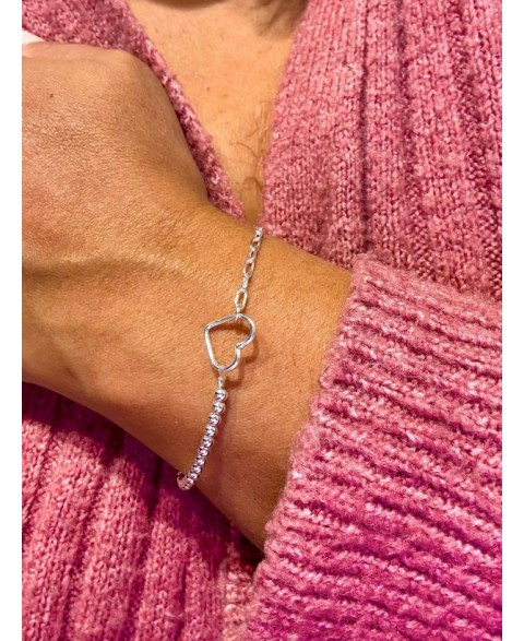 Pulsera Bolas y Corazón...