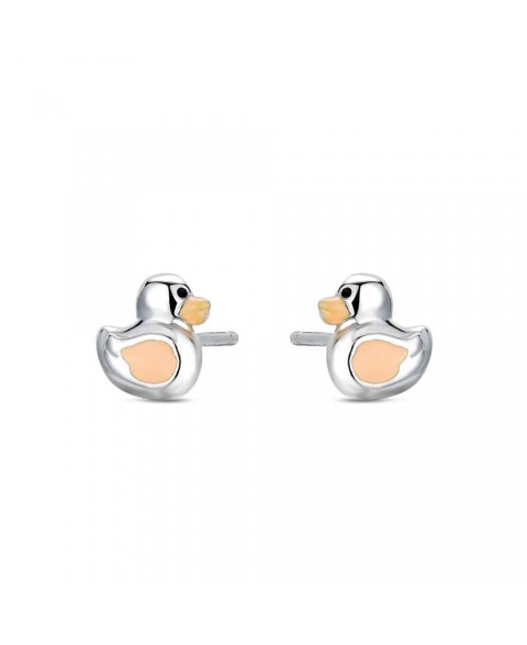 Pendientes Pato Color Plata