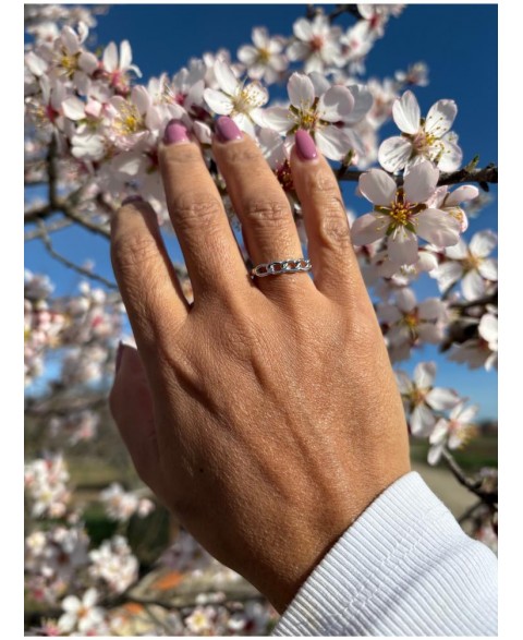Anillo Cadenas Plata