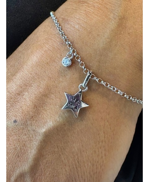 Pulsera Mamá Estrella Plata...