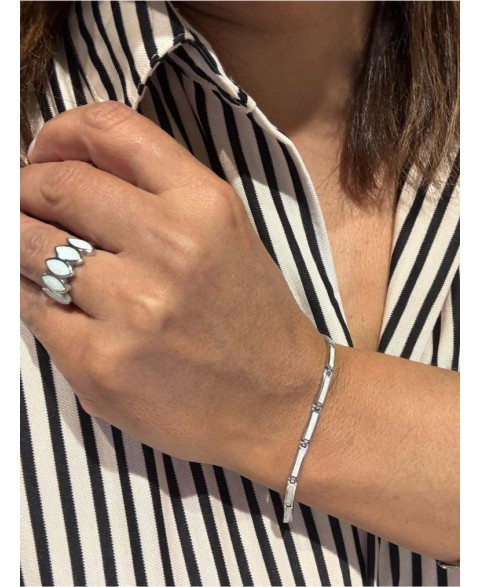 Pulsera Fatma Ópalo Blanco...