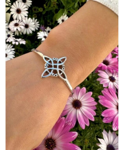 Brazalete Nudo de Bruja Plata