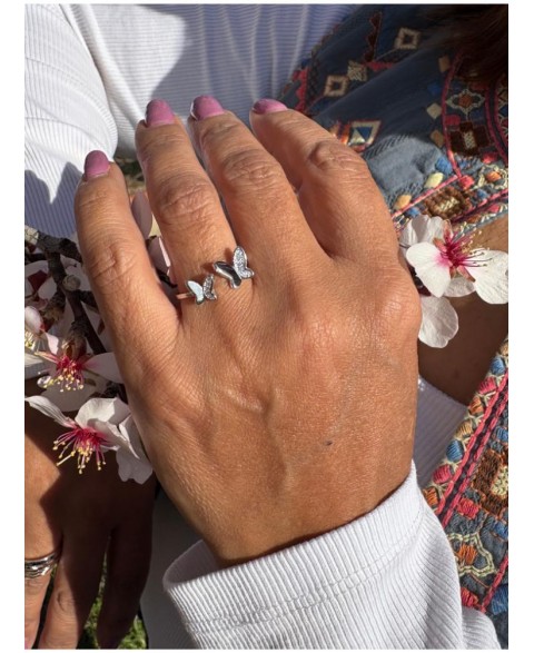 Anillo Abierto Mariposas...