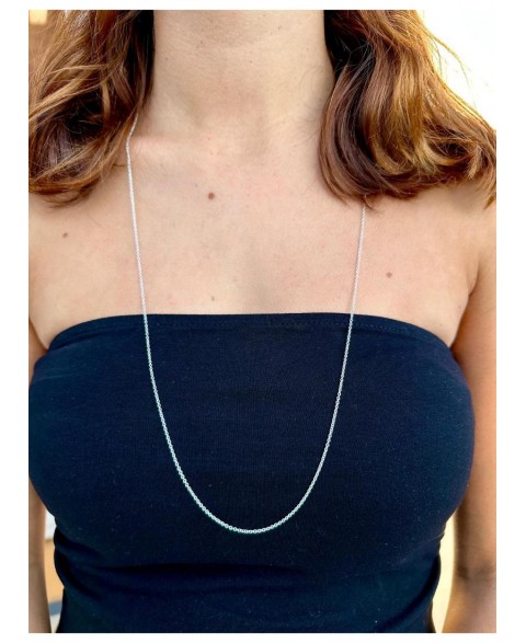 Cadena Rolo 80 cm Plata