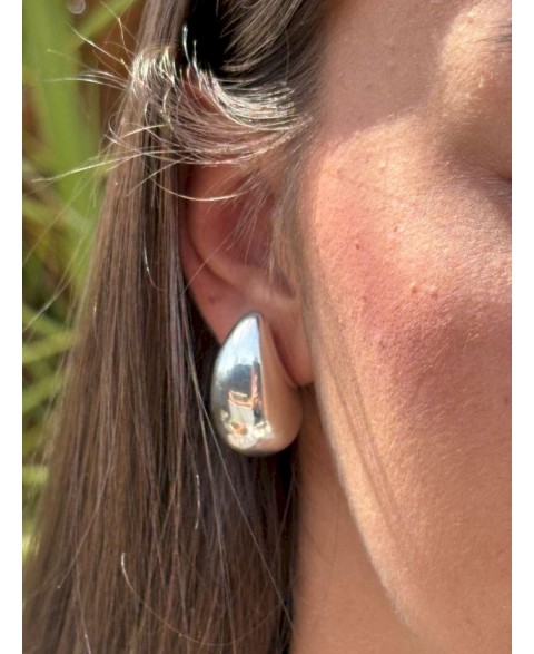 Pendientes Gota Mediano Plata