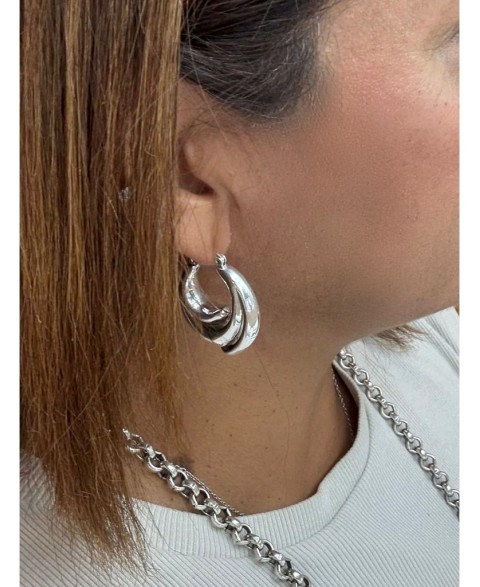Pendientes Aro Giada Plata