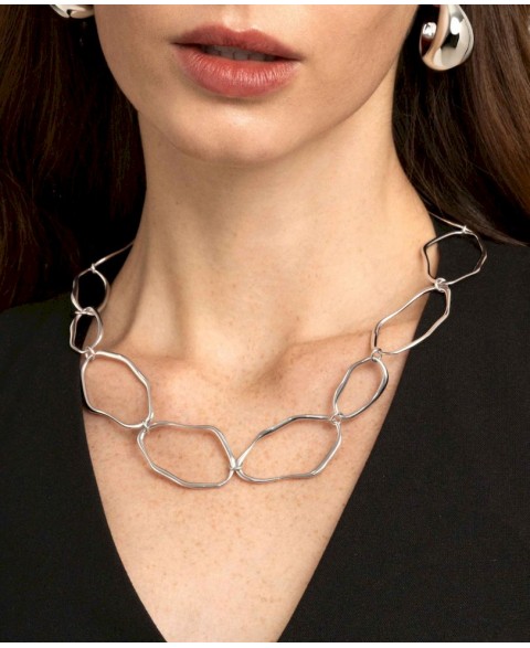 Collar Sara Acero Chapado...