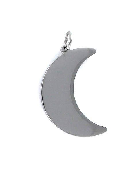Colgante De Acero Luna Liso...