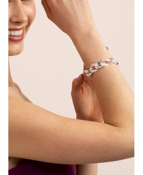 Pulsera Kezia Rosa Acero...