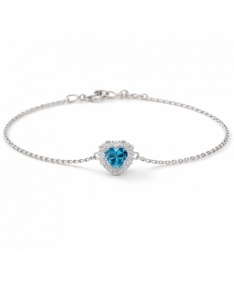 Pulsera Corazón Aguamarina...