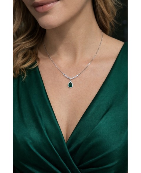 Collar Gota Mirlo Verde...