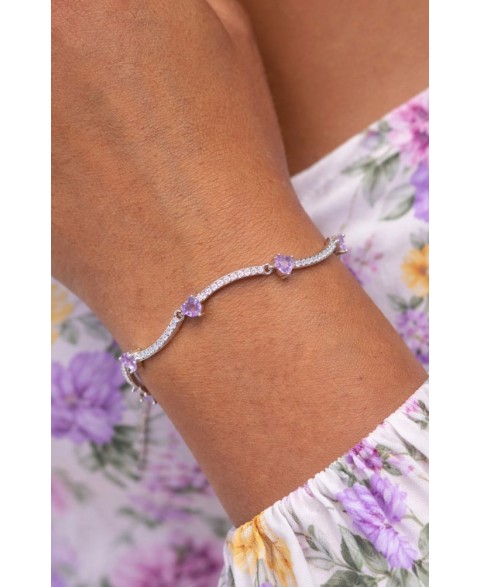Pulsera Gigi Rosa Plata