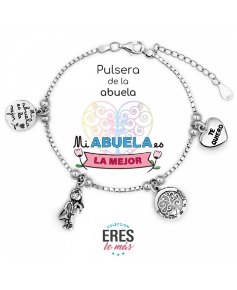 Pulsera Familia Abuela Plata