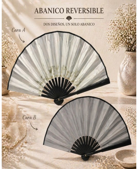 Abanico Italiano Flor de Nácar