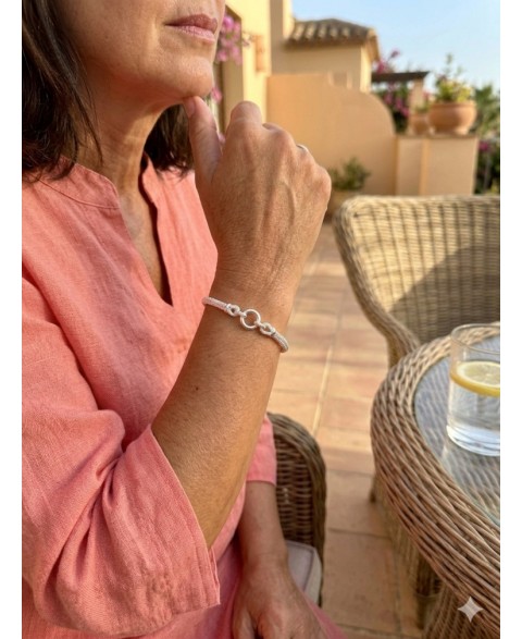 Pulsera Circulo Pop Plata