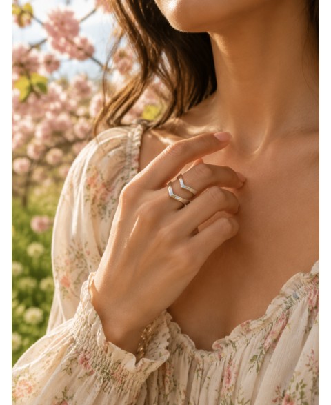 Anillo Abierto Kara Plata