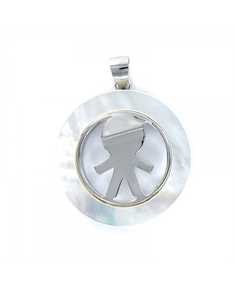 Colgante de plata disco...