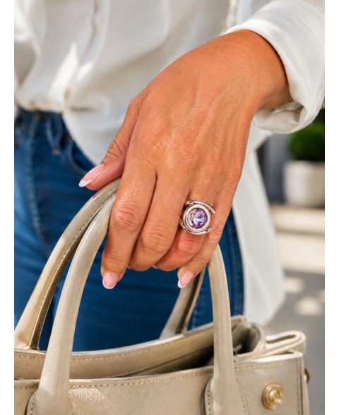 Anillo Ritual Morado Ciclón