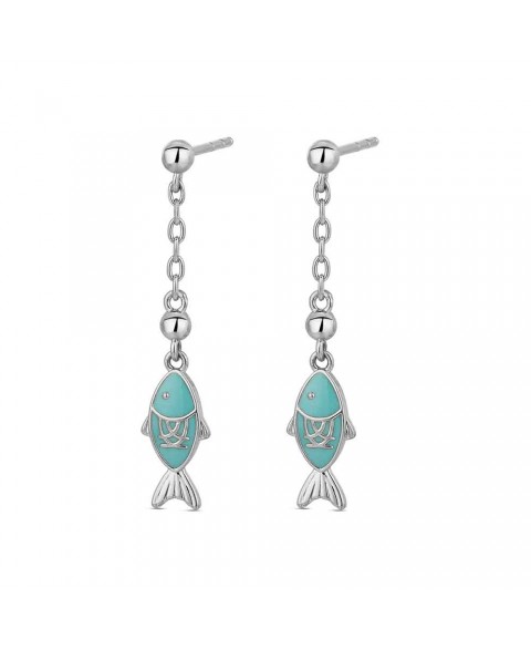 Pendientes Peces Azules...